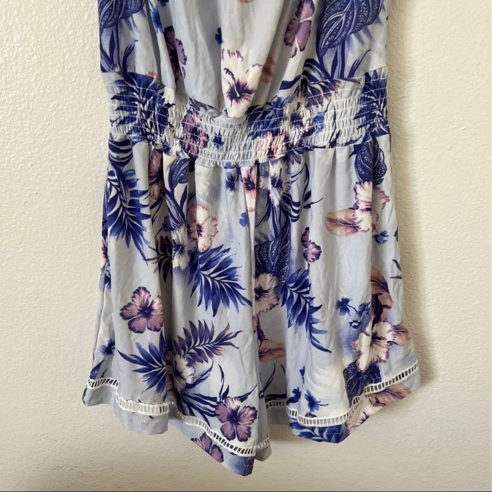 Blue & Pink Floral Romper - Picture 8 of 10